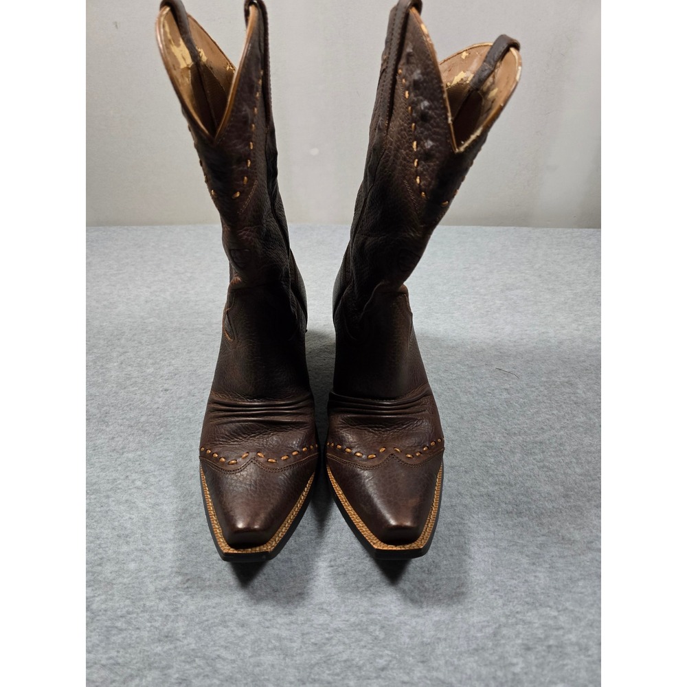 Ariat Mens Western Cowboy Boots Brown Pebbled Leather 10004368 Size 9.5